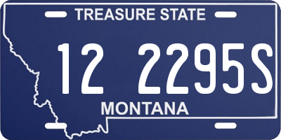 MT license plate 122295S