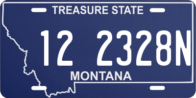 MT license plate 122328N
