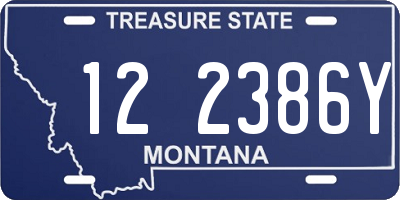 MT license plate 122386Y