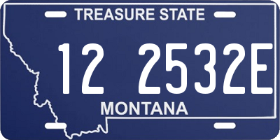 MT license plate 122532E