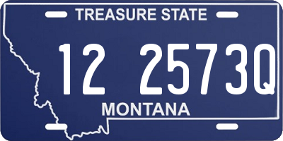 MT license plate 122573Q