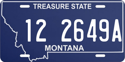 MT license plate 122649A