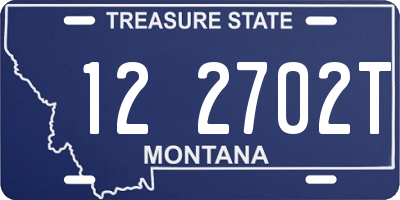 MT license plate 122702T
