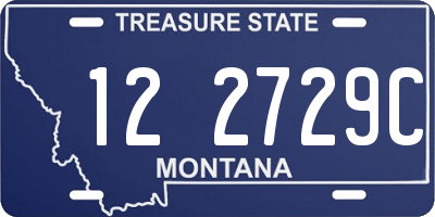 MT license plate 122729C