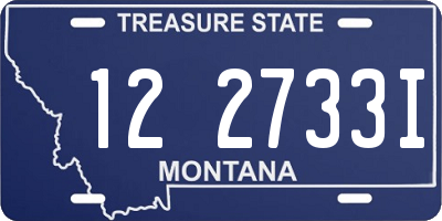 MT license plate 122733I