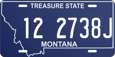 MT license plate 122738J