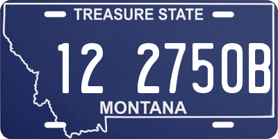 MT license plate 122750B