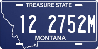 MT license plate 122752M