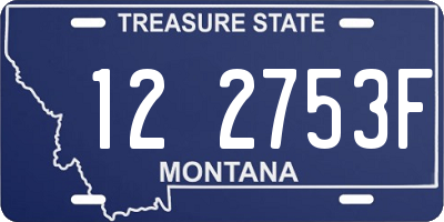 MT license plate 122753F