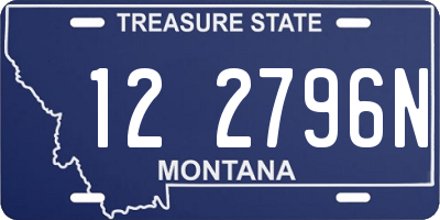 MT license plate 122796N