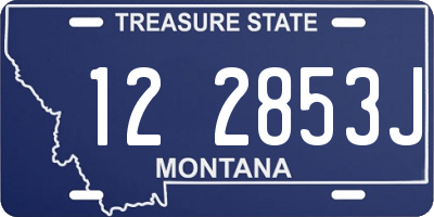 MT license plate 122853J