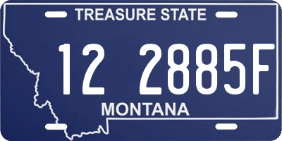 MT license plate 122885F