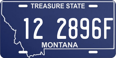 MT license plate 122896F