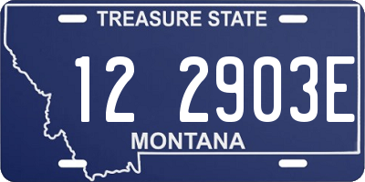 MT license plate 122903E