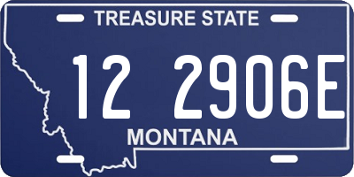 MT license plate 122906E
