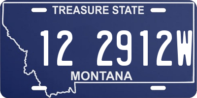 MT license plate 122912W