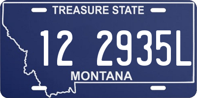 MT license plate 122935L