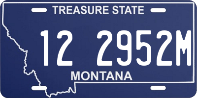 MT license plate 122952M