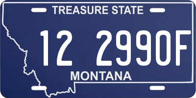 MT license plate 122990F