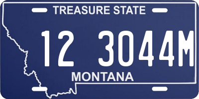 MT license plate 123044M