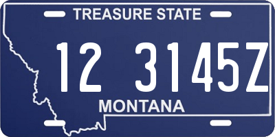 MT license plate 123145Z