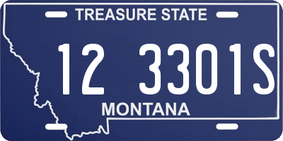 MT license plate 123301S