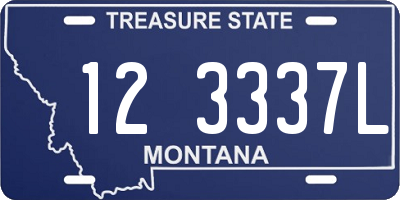 MT license plate 123337L