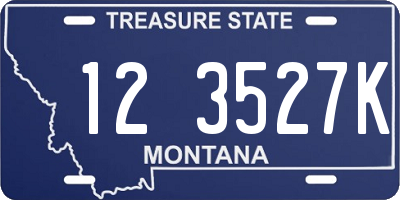 MT license plate 123527K