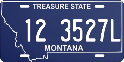 MT license plate 123527L
