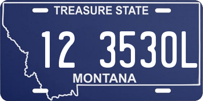 MT license plate 123530L
