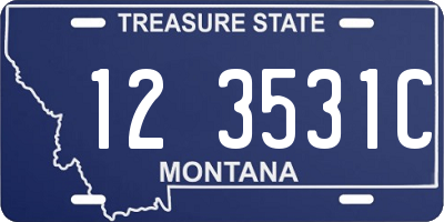 MT license plate 123531C