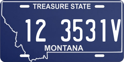 MT license plate 123531V