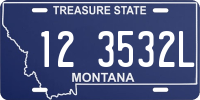 MT license plate 123532L