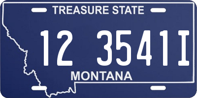 MT license plate 123541I