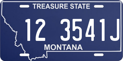 MT license plate 123541J
