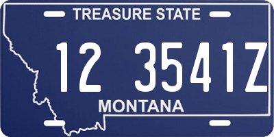 MT license plate 123541Z