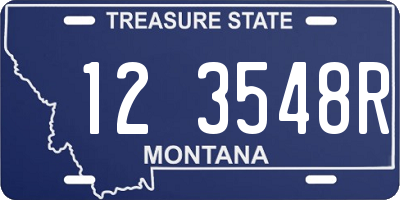 MT license plate 123548R