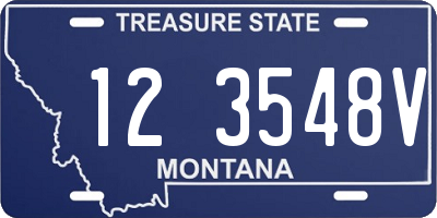 MT license plate 123548V