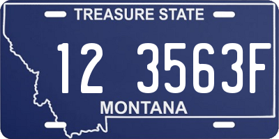 MT license plate 123563F