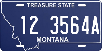 MT license plate 123564A