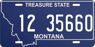 MT license plate 123566O