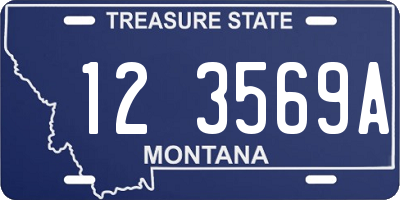 MT license plate 123569A