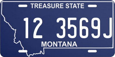 MT license plate 123569J