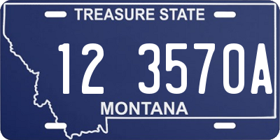 MT license plate 123570A