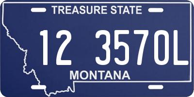 MT license plate 123570L