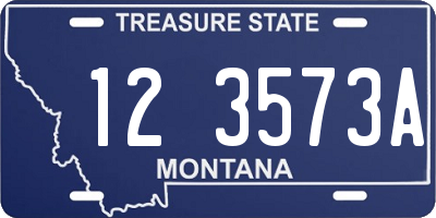 MT license plate 123573A