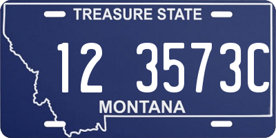 MT license plate 123573C