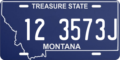 MT license plate 123573J