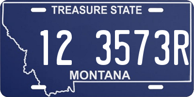 MT license plate 123573R
