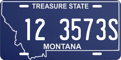 MT license plate 123573S